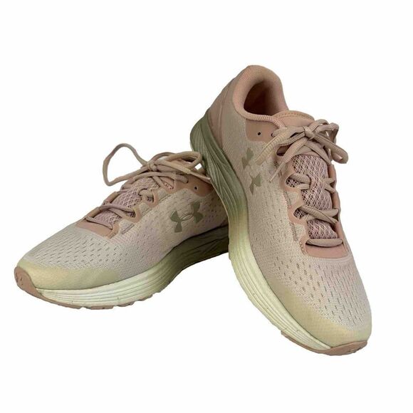 Under Armour Size 9 Bandit 4 Pink Grey Running Sneakers Shoes 3020357 - Picture 6 of 13